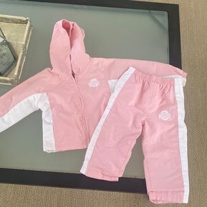 Ohio State girls size 3T pink ohio jacket and pants set